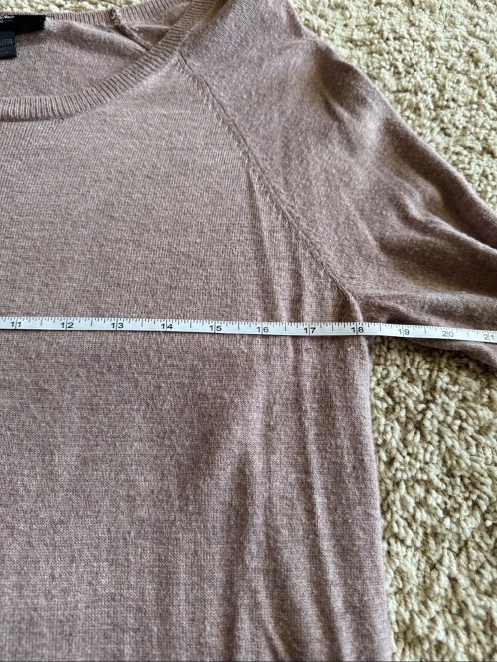 Mossimo XXL mauve women’s basic crew neck sweater with banded waist - Picture 6 of 7